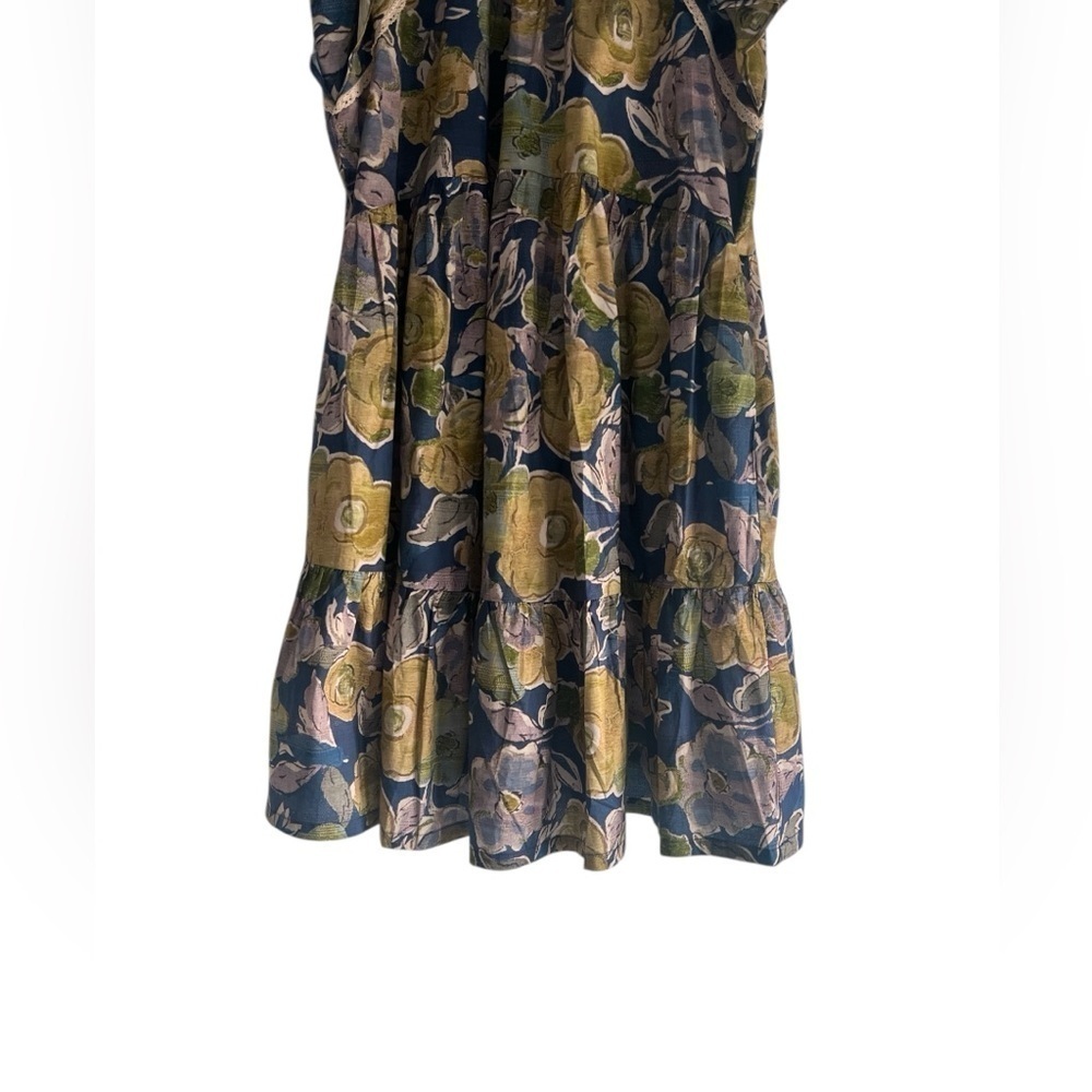 NEW Pinch Where You Go Navy Blue Floral Dress Size Medium - Picture 5 of 9